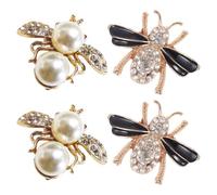Abaodam 4 Piezas de Clips para Zapatos Diseño de Abeja en Metal, Hebillas Decorativas Resistentes y Fáciles de Usar para Fiesta o Evento Especial