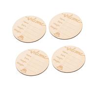 Abaodam 4 Piezas De Letreros De De De Madera Tarjetas Para Bebés Accesorios De Foto Letreros De Madera