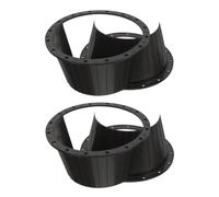 Abaodam 4 Piezas Espaciador de Altavoz de 6.5 Pulgadas Negro, Accesorio Automotriz para Montaje de Altavoces de Coche, Anillo Adaptador para Protección y Durabilidad