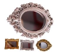 Abaodam 4 Piezas Espejos Miniatura para Casa de Muñecas Decoración Clásica de Accesorios para Decoración