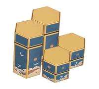 Abaodam 4 Piezas Estuche Metálico para Cigarros Caja de Almacenamiento Hermética de Diseño Vintage Chino Control de Humedad Profesional para Oficina y Accesorios Masculinos