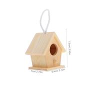 Abaodam 4 Piezas Kit de de Pájaros Colgantes DIY Madera sin para Pintar y Decorar Mini Nidos Compactos para Colgar Decoración para Fiestas y Pequeños