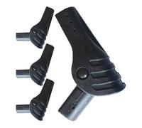 Abaodam 4 Piezas Kit de Reparación de Juntas para Tienda de Campaña Conector de Nailon Negro Resistente Abrasión y Rayos UV, Accesorio Portátil para Varillas y Soporte en Camping