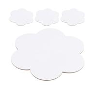 Abaodam 4 Piezas Panel de Lienzo de Algodón Forma de Flor para Pintura Acrílica y Óleo, Bordes Redondeados y Superficie Lisa Adecuado para Principiantes y Estudiantes