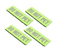 Abaodam 4 Piezas Parche Reflectante para Arnés de Perro Servicio Autoadhesivas Seguridad No Tocar para Paseos Accesorio de Nylon para Perros