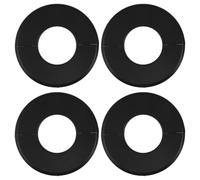 Abaodam 4 Piezas Placa Protectora Redonda, Plástico Negro | Compatibilidad, Bloquea Residuos y Cubre Orificios, para Barandillas y Tubos en Piscinas Elevadas