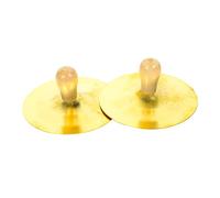 Abaodam 4 Piezas Platillo De Cobre De 10cm Platillos Musicales Platillo De Fiesta Bebé Juguetes Musicales Instrumento De Tambor De Mano Mini Juguetes Material Didáctico Niño Madera Música