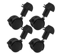 Abaodam 4 Piezas Ruedas de Cochecito de Negras Giratorias Ruedas de Plástico para Muebles Sillas de Oficina Estante de Alambre