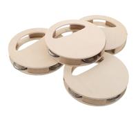 Abaodam 4 Piezas Sonajeros de Madera sin Pintar para Bebés Kit DIY para Pintar y Decorar Instrumento de Percusión Montessori Seguro para Desarrollo Sensorial Infantil