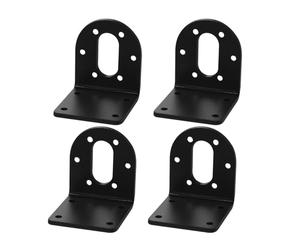 Abaodam 4 Piezas Soporte de Motor Reductor de Engranajes Soporte de Montaje del Motor Metal Negro Asiento Fijo Estable para Motorreductor Dc Serie 37gb555 37gb520 37gb3530