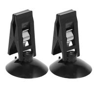 Abaodam 4 Pinzas de Succión para Coche Negras Clip para Montaje en Coche Abrazadera de Ventosa para Guardar Tarjetas y Billetes en Ventana Accesorio Práctico para Interior del