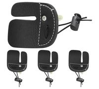 Abaodam 4 Protectores de Dedos para Tiro Recurvo Doble Capa Elásticos y Ajustables Protección Ergonómica para Práctica al Aire Libre Accesorios Deportivos para Arqueros Negro