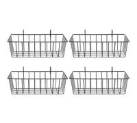 Abaodam 4 Soportes Metálicos para Heno de Conejo Colgantes para Jaula, Comedero Doméstico de Hierro Negro para Conejos, Chinchillas y Pequeños Animales, Accesorio Práctico