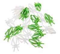 Abaodam 40 Piezas Clips para Pájaros con Soporte para Frutas y Verduras Accesorios para Comedero de Jaula Resistentes Fáciles de Limpiar Compatibles con Barras Horizontales y Verticales