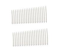 Abaodam 40piezas Alambre De Traste De Cobre Níquel Para Guitarra Eléctrica Diapasón De Aleación De Cobre-níquel Color Plateado