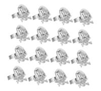 Abaodam 48 Anillos de Calavera Pirata de Plástico, Juguetes de Halloween, Kit de Decoración para Fiestas Piratas, Tamaño Ajustable, 48 Piezas para Diversión Infantil