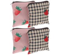 Abaodam 4piezas Bolsa para Guardar Toallas Sanitarias Unidades Kit Primer Periodo para Niñas Bolsa Higiénica Organizador de Tampones Bolso Pequeño Multifunción Contenedor para Toallas