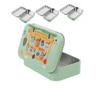 Abaodam 4piezas Cajita De Hojalata Con Tapa Cajita De Lata Decorativa Para Guardar Joyería Artículos De Papelería y Baratijas Caja De Almacenamiento Vintage