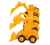 Abaodam 4Piezas Camión de Juguete de Construcción de Unidades Vehículo Simulador de Excavadora y Volquete Camiones Resistentes y Duraderos