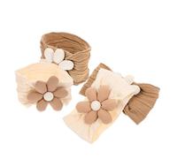 Abaodam 4piezas Diadema de Flores para Niña Lazos Grandes Nailon Accesorios Cabello para Recién Nacidos y Bebés