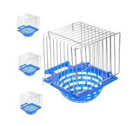Abaodam 4piezas Nido De Cría Para Pájaros Caja De Reproducción Segura y Cómoda Diseño Elegante Para Aves Pequeñas Como Jilgueros y Agapornis Nido De Plástico y Ratán Natural