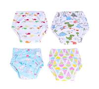 Abaodam 4piezas Pantalones de Gasa Calzoncillos de Entrenamiento Lavables Dibujos Animados para Practicar Ir al Baño