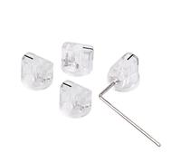Abaodam 4piezas Perilla De Amplificador De Guitarra Unidades Perilla De Pedal De Efectos Con Llave Para Configuración De Botones De Audio Transparente