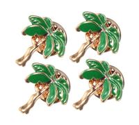 Abaodam 4piezas Pin De Solapa De Palma Tropical Accesorios Divertidos Para Chaquetas Sombreros y Mochilas Decoraciones Temáticas De Playa Para Hombres y Mujeres Verde