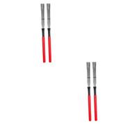 Abaodam 4piezas Pinceles De De Acero Mango De Madera Escobillas De Percusión Para Jazz De Coloridas Para Batería