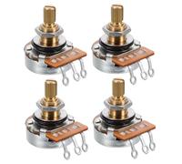 Abaodam 4piezas Potenciómetro A500k para Guitarra Eléctrica, Perilla de Metal Eje Dividido de 18mm, 24 Dientes, para Ajuste de Volumen y Tono