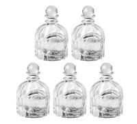 Abaodam 5 Botellas de Fragancia de Vidrio Cristalino Estilo Francés, Frascos de Perfume Vacíos de 100ml con Corchos, Reutilizables para Liberar Aroma, Salón y Baño, para Amigas y Esposa