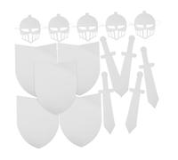 Abaodam 5 Juegos DIY Caballeros de rol Escudo y Máscara para Kit de Manualidades Medieval Pintable Cartón con Diseño Ergonómico para Fiestas y Halloween