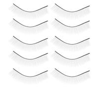 Abaodam 5 Pares de Tiras de Pestañas en Color Negro Hechas de Química Adhesivas y Fáciles de Almacenar de Práctica para Principiantes para Entrenamiento de Extensiones
