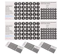 Abaodam 5 Pegatinas Para Aprender A Tocar La Flauta Pegatinas Para Practicar Música Para Notas De Instrumento Para Flauta Para Principiantes De Notación