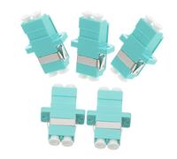 Abaodam 5 Piezas Adaptador De Fibra Optica Adaptador De Distribución De Fibra Óptica Acoplamiento De Audio Conector De Parche Multimodo LC Acoplador LC- El Plastico