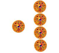 Abaodam 5 Piezas Almohadilla para tazón tapete yoga colchoneta yoga cojín cuenco de oración cuenco de sonido de buda Almohadilla de soporte de cuenco almohadilla de cuenco budista