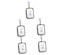 Abaodam 5 Piezas De Algodón Muñeca Paquete Bolsas Transparentes Con Cremallera Pequeña Muñeca Almacenamiento Coleccionables Exhibición Llavero Bolsa Llavero Mini Estatuilla