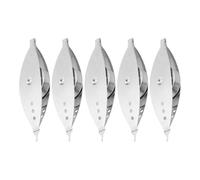 Abaodam 5 Piezas Herramienta para Hacer Encajes Lanzadera de Metal Bobina, Plata, para Frivolité y Labores de Aguja, Manualidades de Tejido y Costura a Mano, Estilo Vintage