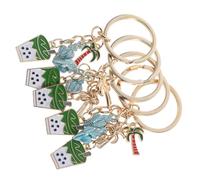 Abaodam 5 Piezas llavero de arbol de árbol de llaveros arbol de cocos lindo llavero colgante hawai llavero Kawaii Keychains Collar tropical Aleación de zinc