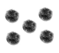 Abaodam 5 Piezas micrófono de solapa manguito de micrófono peludo cubierta de viento para micrófono aire funda micrófono Funda de micrófono cubierta del micrófono Lana sintética