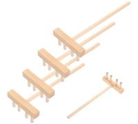 Abaodam 5 Piezas Mini Rastrillos de Bambú para Mesa de Arena de Herramienta Decorativa para Arte Zen Madera Duradera Ligero y Práctico para Paisajes Secos y Jardines Zen