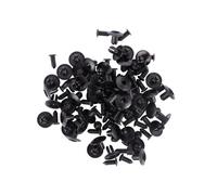 Abaodam 50 Clips de Fijación Aplicables para Parachoques y Maletero Remaches de Plástico Negro M8 Accesorios de Sujeción para Recambios Automóvil Kit de 50 Piezas para Molduras y