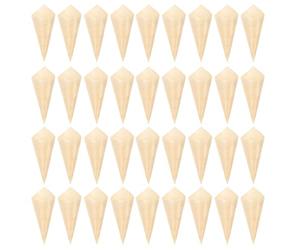 Abaodam 50 Conos de Madera para Finger Food y Aperitivos, Soporte Reutilizable, Diseño Artesanal para Catering y Eventos Sociales