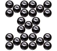 Abaodam 50 Cuentas Acrílicas Negras Número 8 para Pulseras y Collares, Bolas Sueltas Gruesas para Manualidades, Accesorios de Joyería Diy, Paquete de 50 Piezas