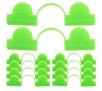 Abaodam 50 Piezas Abrazaderas para Película de Invernadero Clips de Fijación de Plástico Diseño de Doble Cabeza Verde Claro para Materiales y Film de Invernadero y Túneles Cálidos