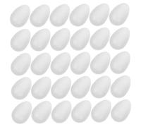 Abaodam 50 Piezas Huevos de Pascua de Espuma de Poliestireno para Manualidades Huevos Blancos para Decoración Proyectos de Bricolaje y Decoración