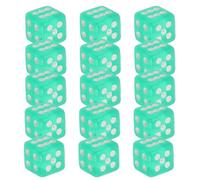 Abaodam 500 Piezas Mini Dados Transparentes Verdes Juego Cuadrados Pequeños Dados de Plástico con Puntos para Mesa Enseñanza Matemática y Entretenimiento Fiestas