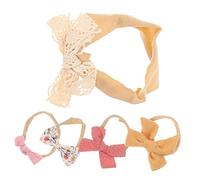 Abaodam 5piezas Diademas Elásticas Lazos Para Niñas Accesorios Cabello Para Bebés Diadema Lazo Para Recién Nacido Para Niña Pequeña Tocado Para Fiesta