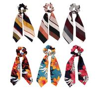 Abaodam 6 Coleteros Pelo Mujer Diseño de Cinta de Tela, Buena Elasticidad y Excelente Acabado, Accesorios para Uso Diario y Fiestas Varios estilos