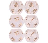 Abaodam 6 Dados de Resina Poliédricos de 12 Caras para Adivinación y Tarot, Accesorios Creativos para Fiesta y Uso en Casa, Fáciles de Llevar